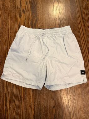 Vans Men’s Swim Shorts in Pale Blue/Off White